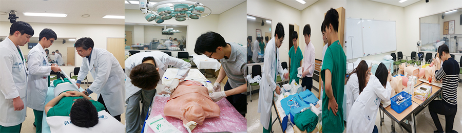 기도관리, 피부봉합, 라인확보, 척수손상환자 중재, 골반골 골절중재, 흉관삽관술