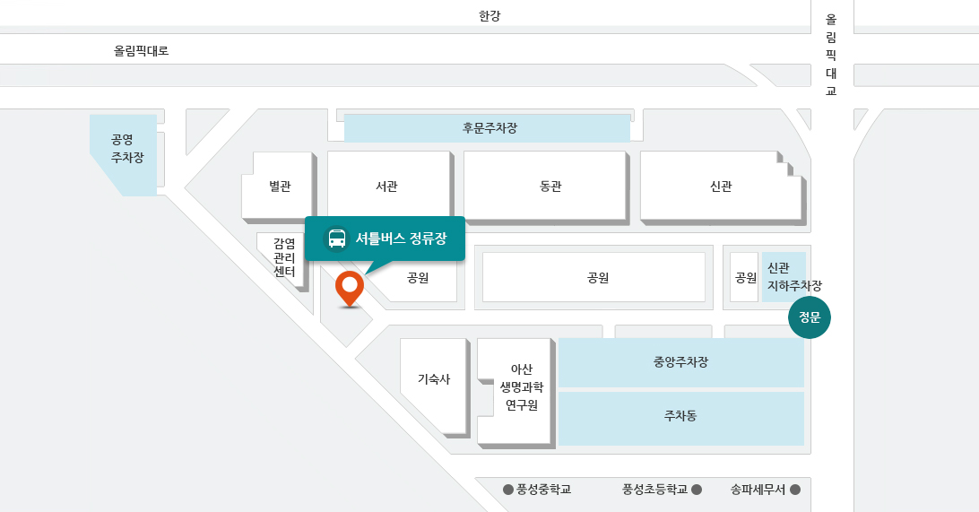 셔틀버스 탑승장소 약도